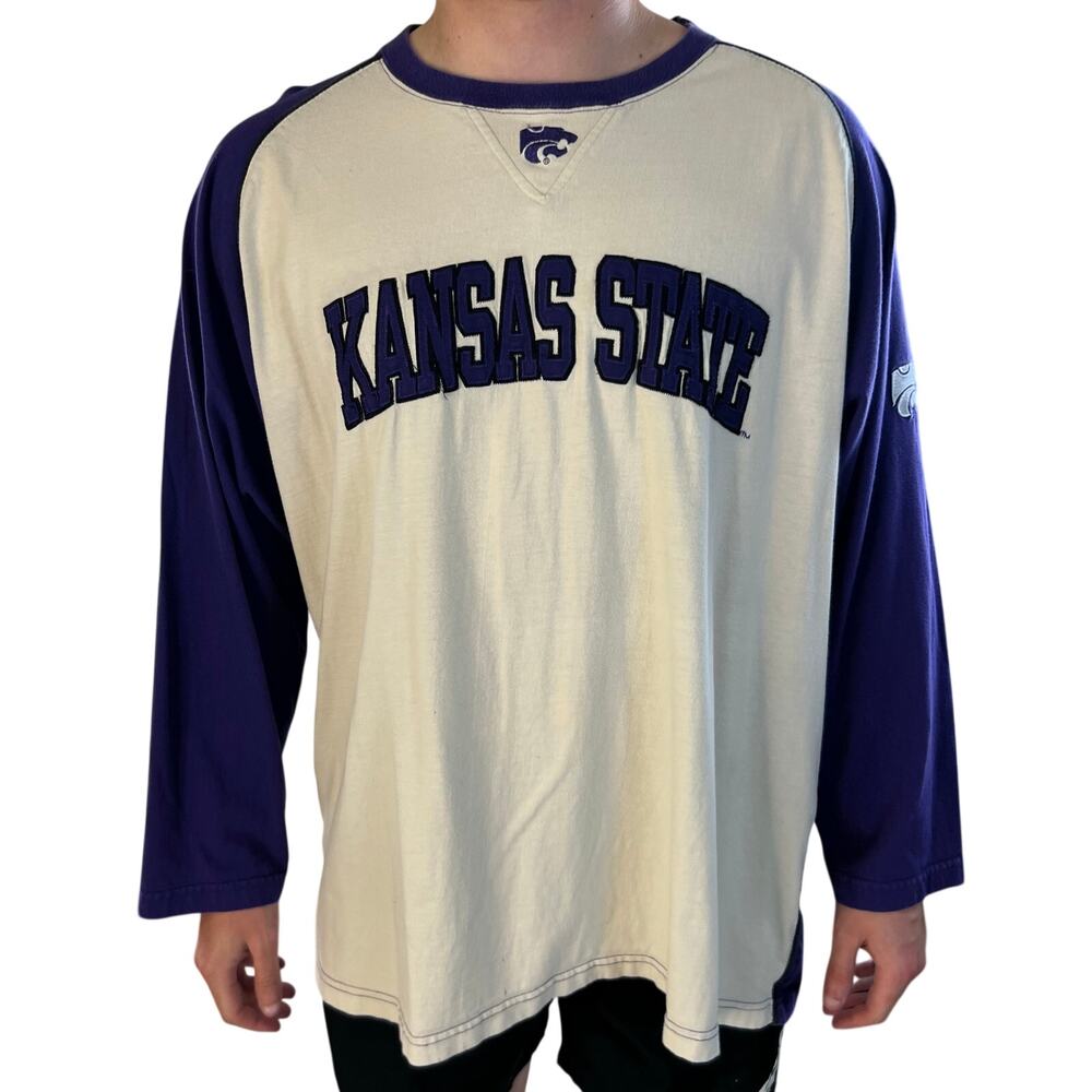 Vintage Cadre Athletic Kansas State University KSU Long Sleeve Shirt (Sz 2XL)